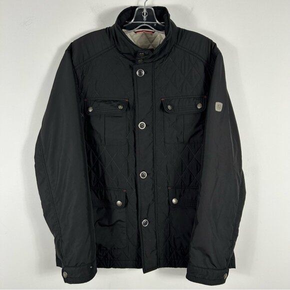 ❤️ bugatti Men's Black Quilted Jacket 42R - Picture 2 of 14